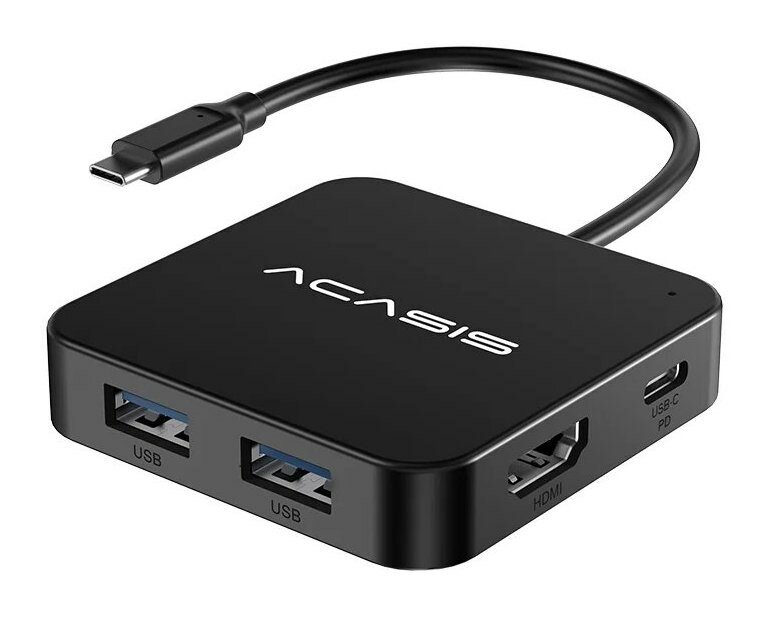 Док-станция 6-в-1 USB Type-C -> 3xUSB 3.0+1xType-C+HDMI 4K@30Hz+PD 100W ACASIS HC31