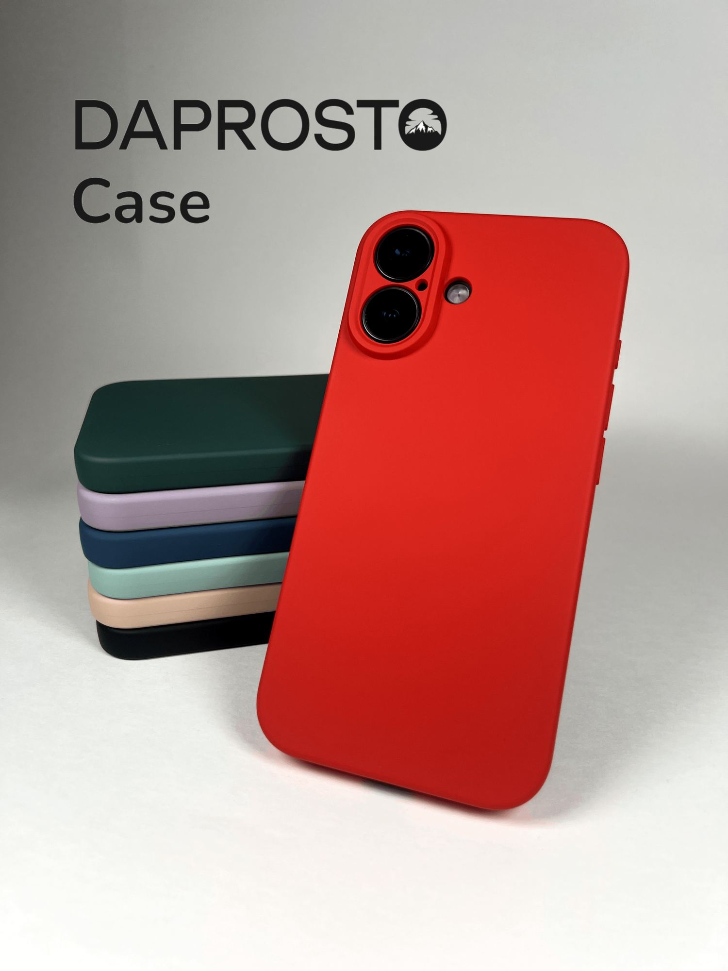 Чехол DAPROSTO "Red Velvet", для iPhone 16, матовый, красный