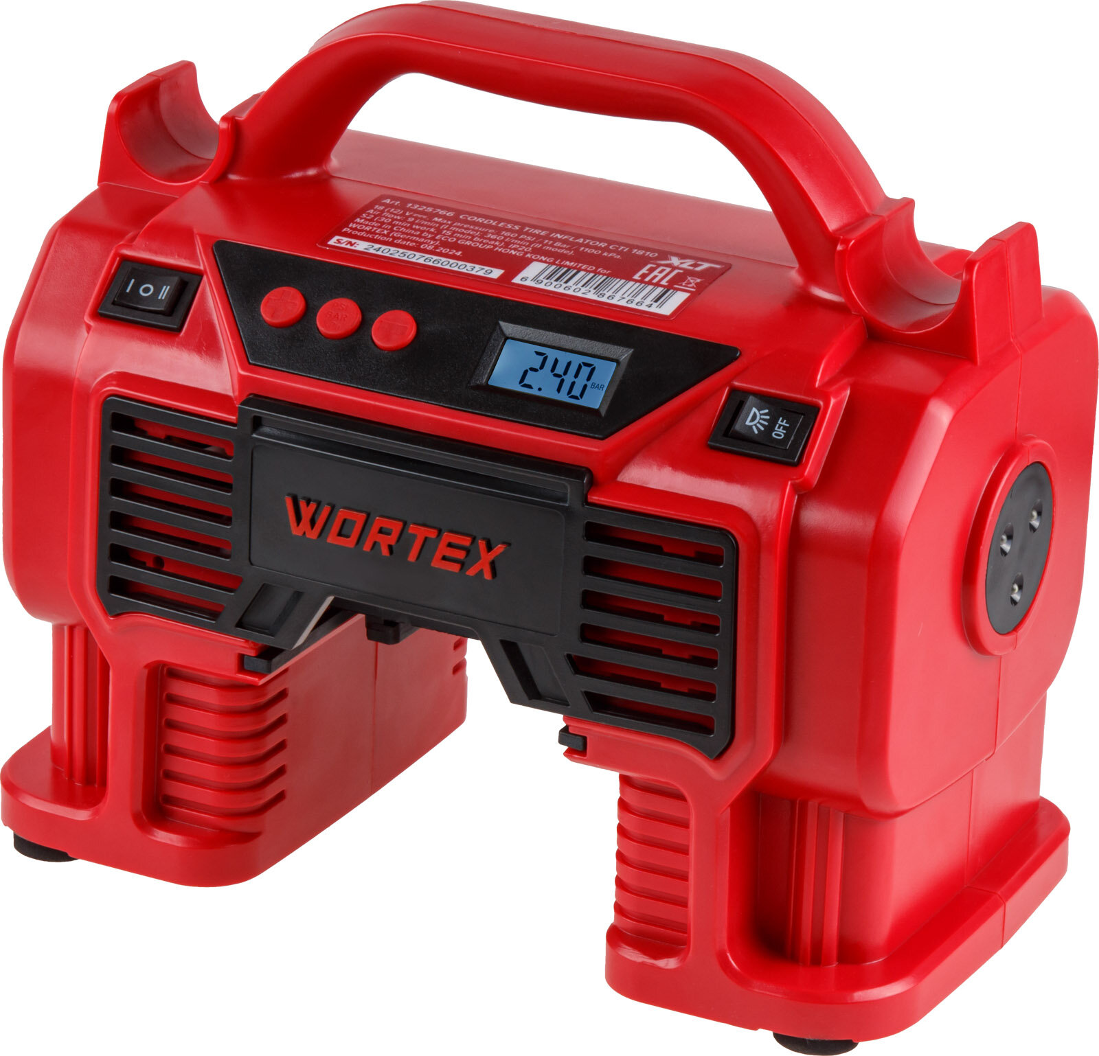 Компрессор автомобильный WORTEX CTI 1810 ALL1 XLT SOLO без АКБ и ЗУ (1325766) — фото 1