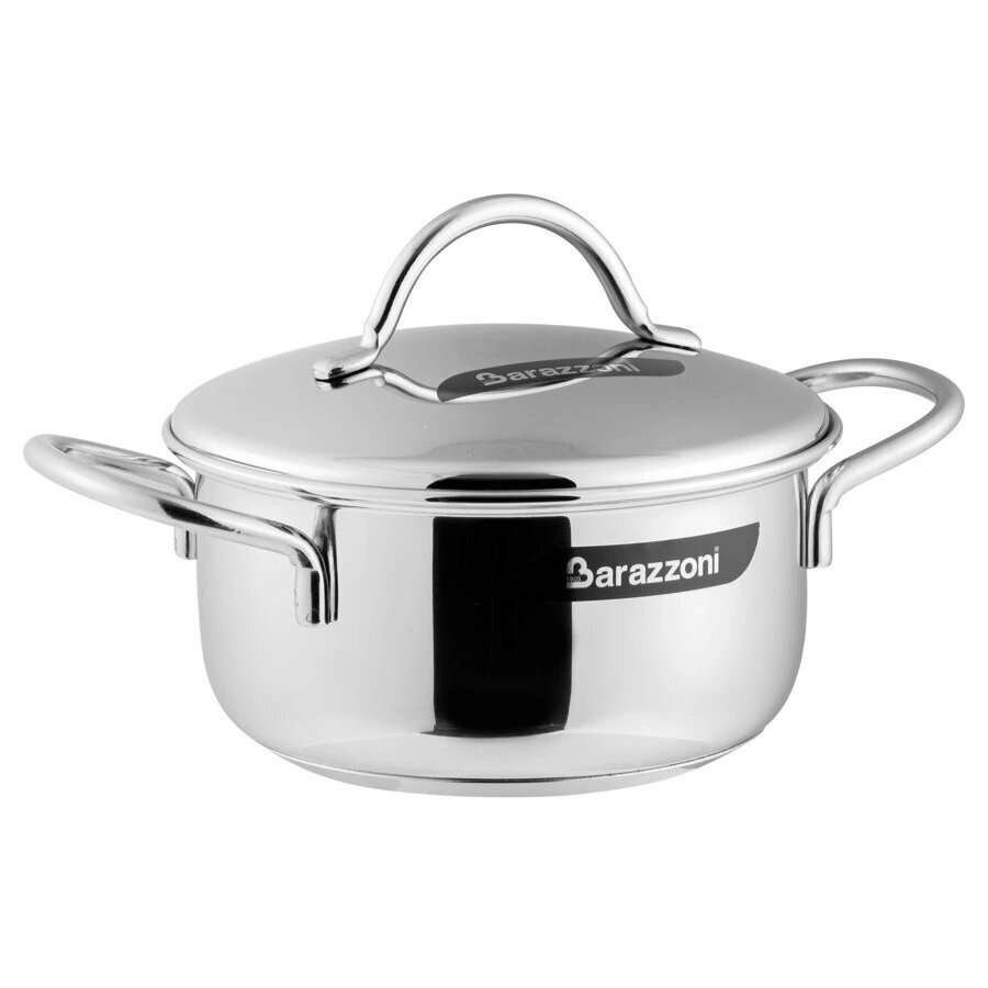 Кастрюля с крышкой Barazzoni Bonita 0,5 л 12 см, сталь нержавеющая