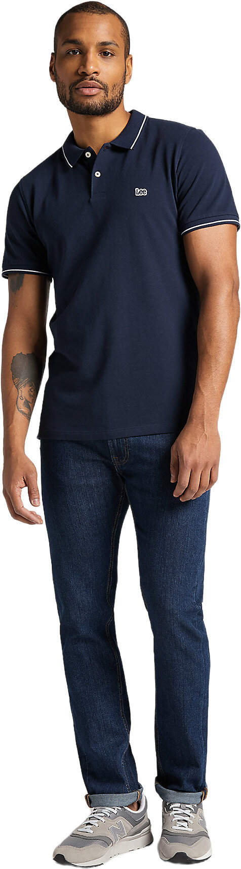 Поло Lee Men Pique Polo, размер S, темно-синий — фото 1