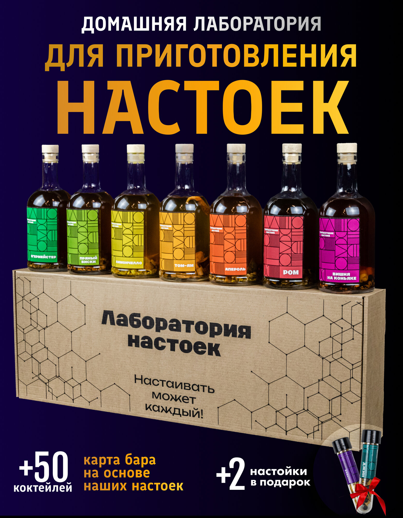 Подарочный набор для настоек. Подарок мужчине и женщине на день рождения. — фото 1