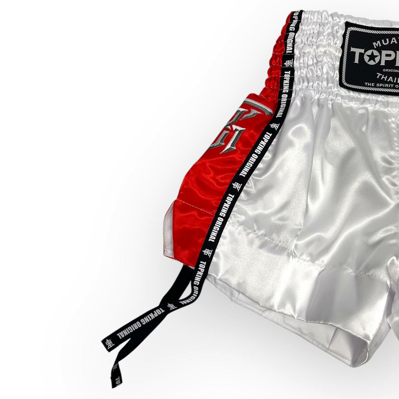 Шорты спортивные Top King Boxing, размер L, белый, красный — фото 1