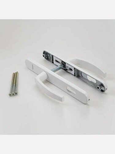 Изображение товара Ручка дверная REHAU CAMEA / нажимной гарнитур для ПВХ двери / белый