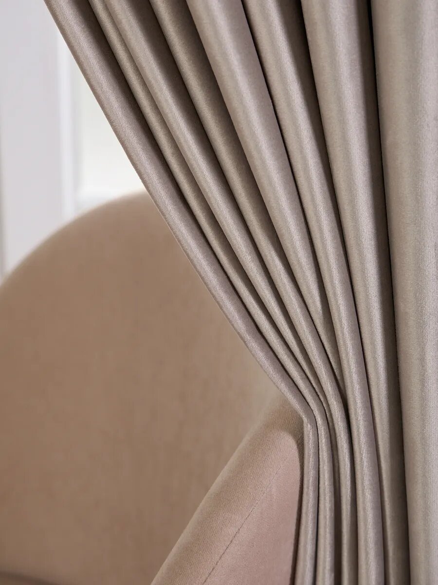 Штора SANPA HOME Бархат Блэкаут в гостиную и спальню, 200х280 см 1шт — фото 1