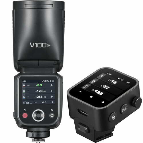 Вспышка накамерная Godox V100N TTL синхр X3-N TTL для Nikon 51980₽