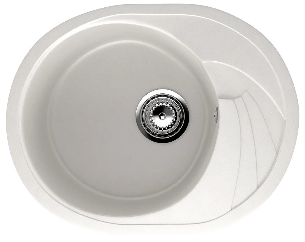 Мойка кухонная Ulgran U-403 -341 47x58 мойка для кухни с крылом овальная матовая белая