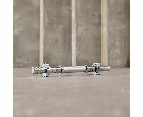 Гриф гантельный (хромированный) 400 мм / диаметр 30 мм — фото 1