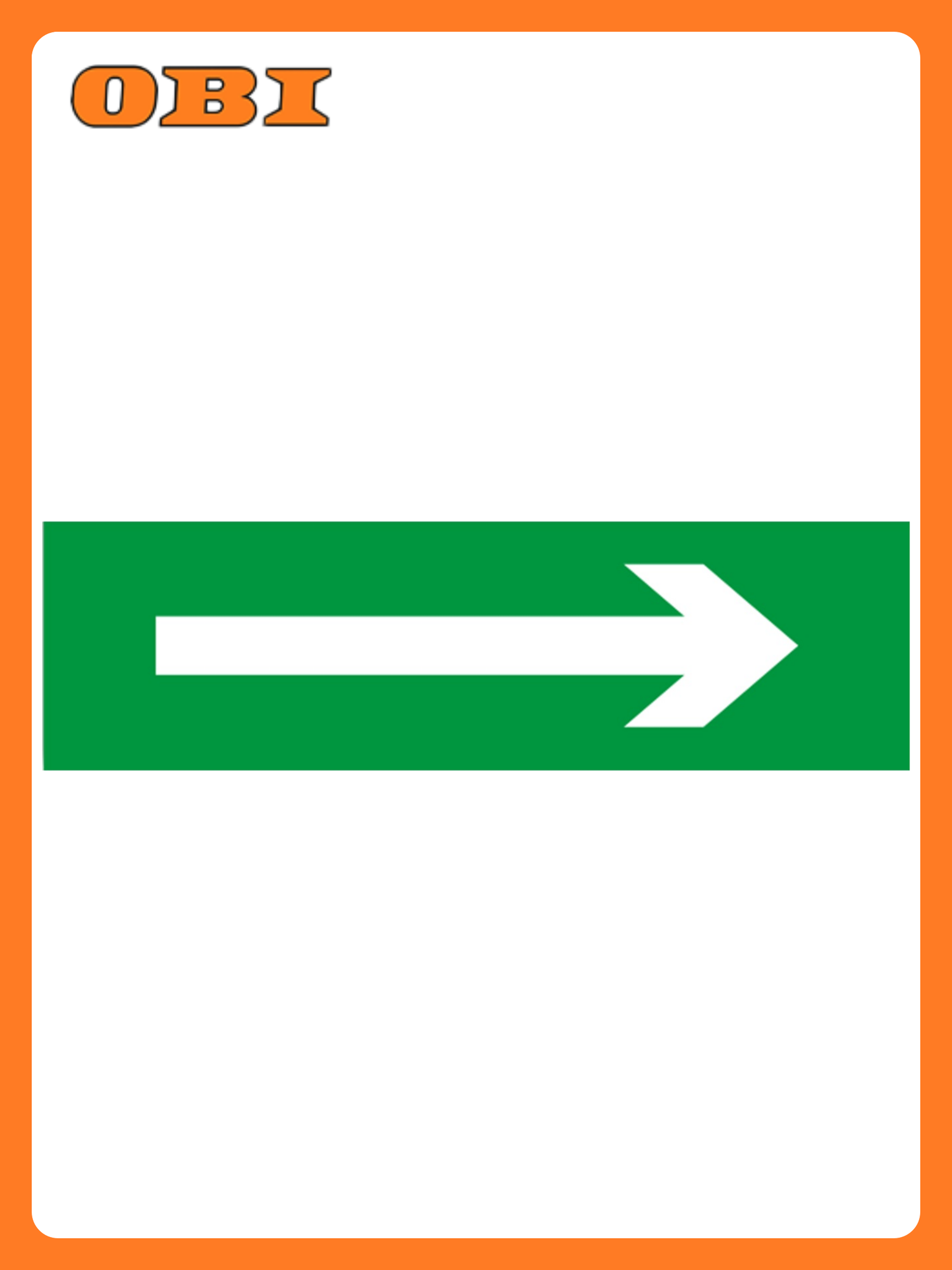 Сменное табло для охранно-пожарных светильников - зеленый фон стрелка направо