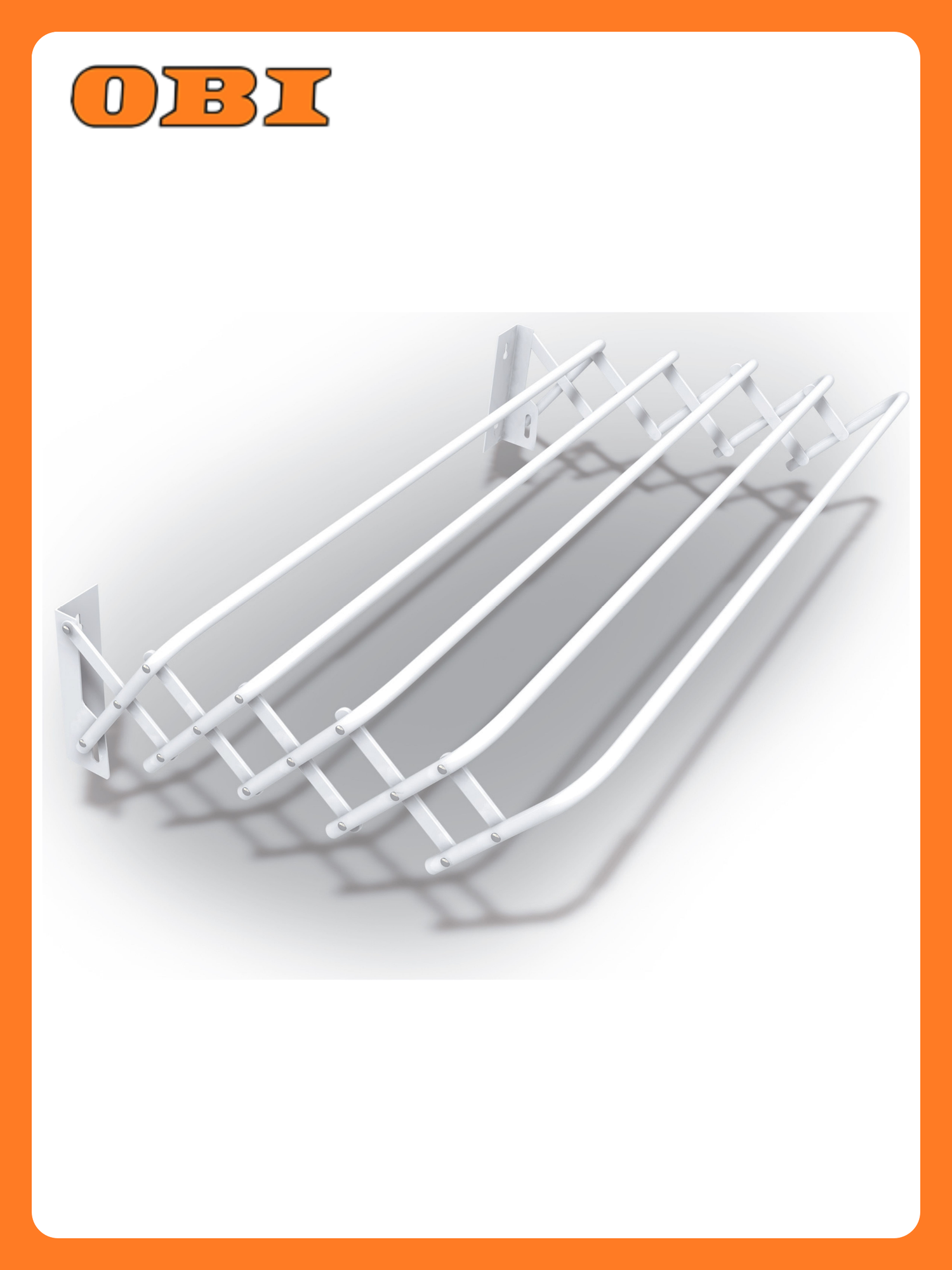 Сушилка для белья GIMI настенная раздвижная сталь полимерное покрытие 120 см x 19 см