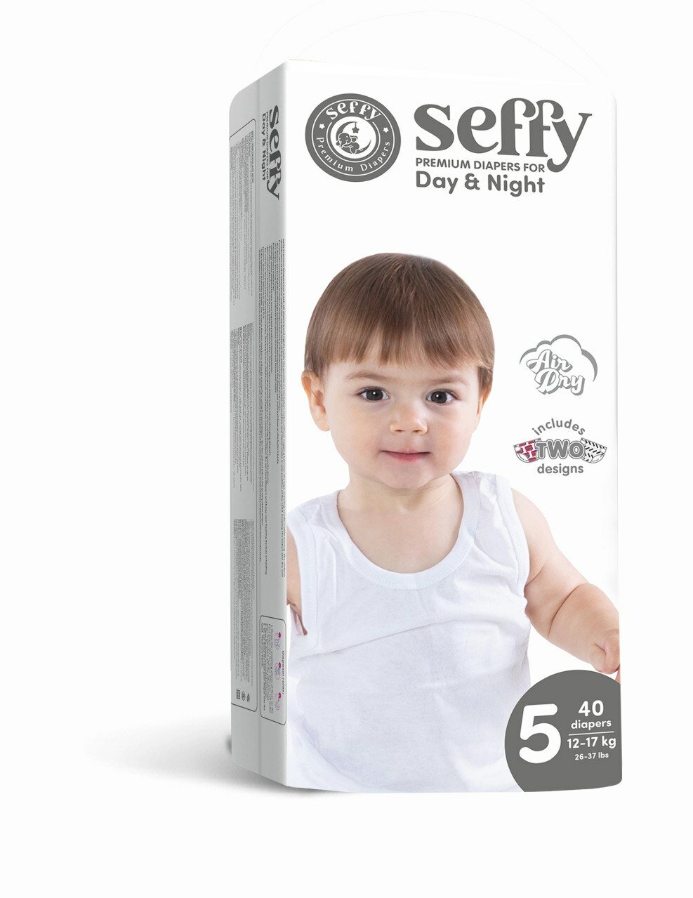 Подгузники Seffy 5, 5 размер, 40 шт, эко-подгузники, унисекс