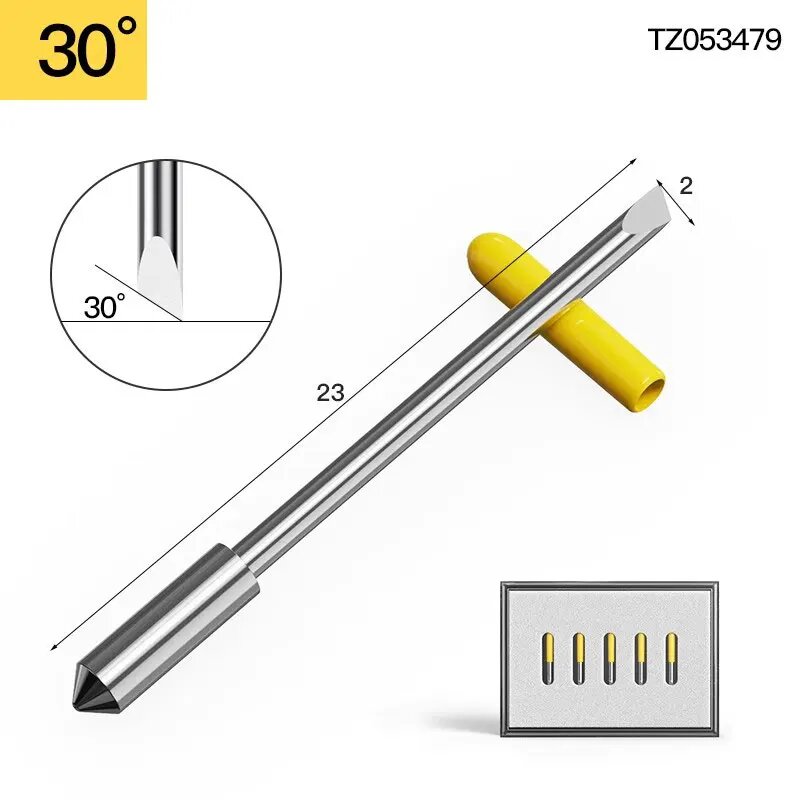 HUHAO 5 шт. лезвие плоттера 30/45/60 градусов CB09 режущие лезвия держатель лезвия для винилового плоттера режущий нож