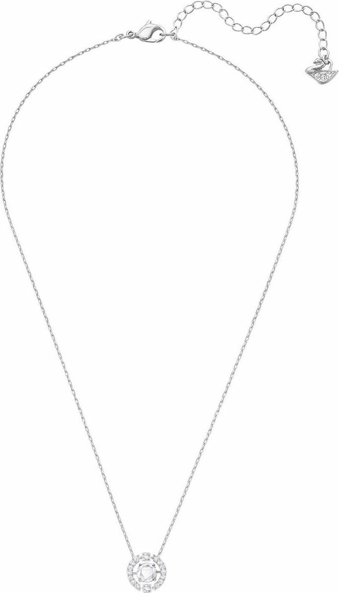 Колье SWAROVSKI, длина 38 см, серебряный — фото 1