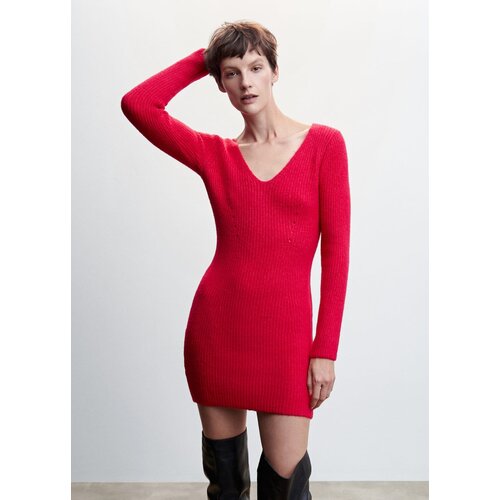 Платье MANGO, размер 34, красный