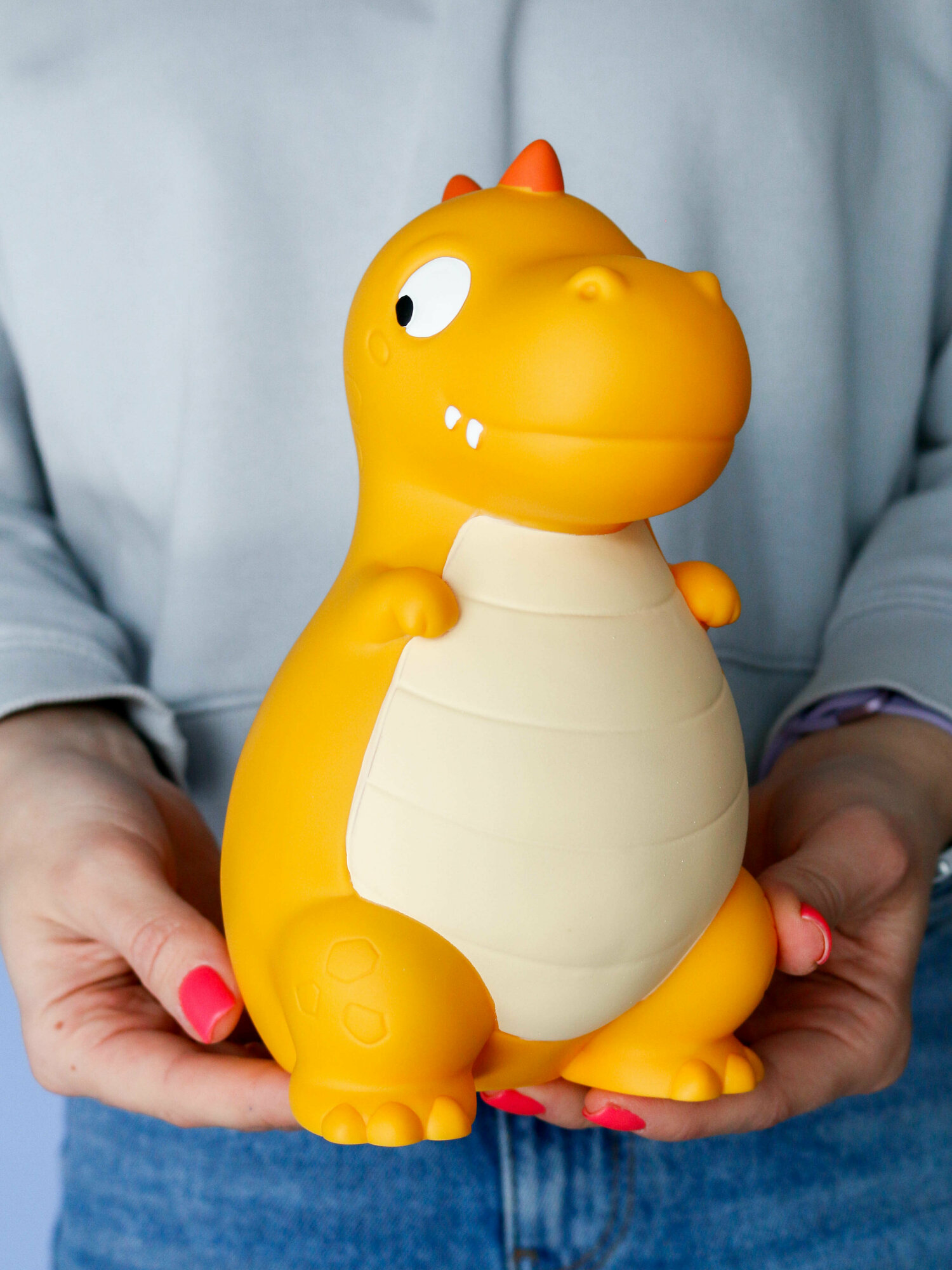 фото Копилка пластиковая Dinosaur, yellow