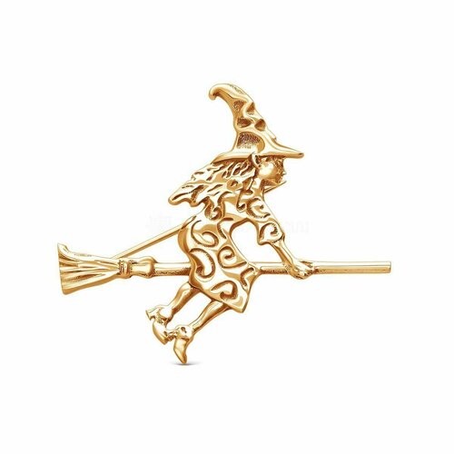 фото Брошь sirius jewelry, серебро, 925 проба, золочение, размер 3 см.