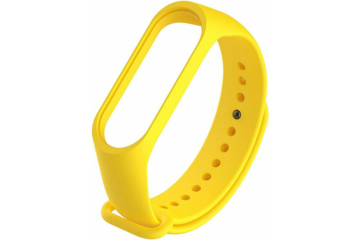 Ремешок силиконовый для Mi Band 5/6, желтый — фото 1