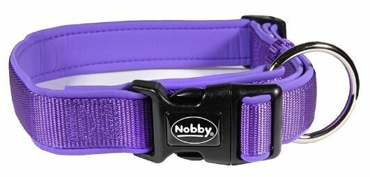 Nobby Ошейник для собак Classic, длина 25-35 см, ширина 15-20 мм, нейлон, фиолетовый/фиолетовый