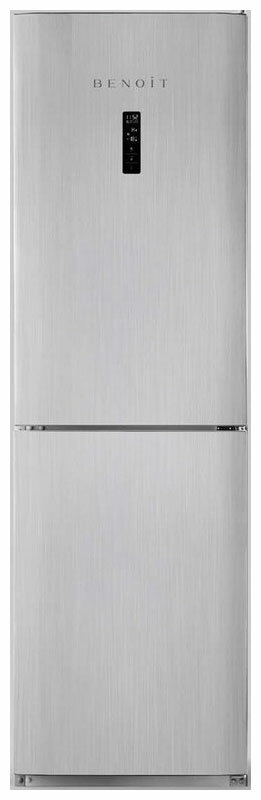 Двухкамерный холодильник Benoit 344E серебристый металлопласт - фотография № 1