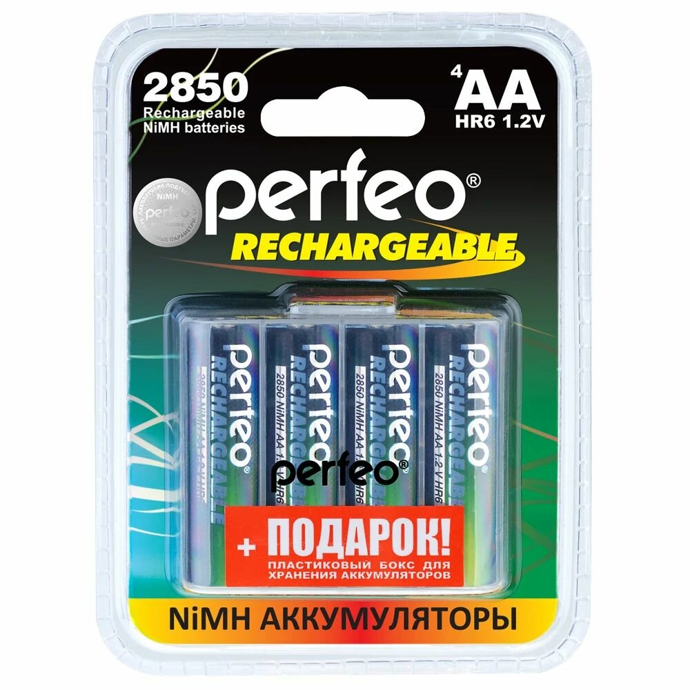 Аккумулятор Perfeo AA2850mAh/4BL+ BOX Пластик