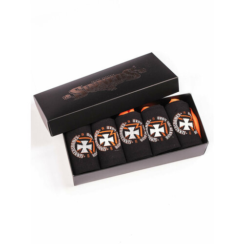 фото Носки sinner's bones, 5 пар, размер 41/42, черный