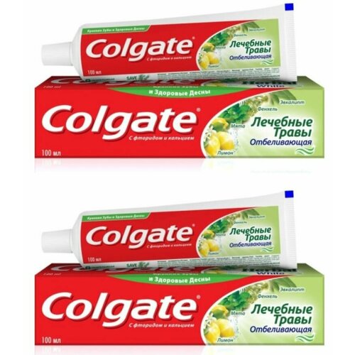 Colgate Зубная паста Лечебные травы отбеливание., 100 мл, 2 шт. зубная паста colgate лечебное отбеливание 100 мл
