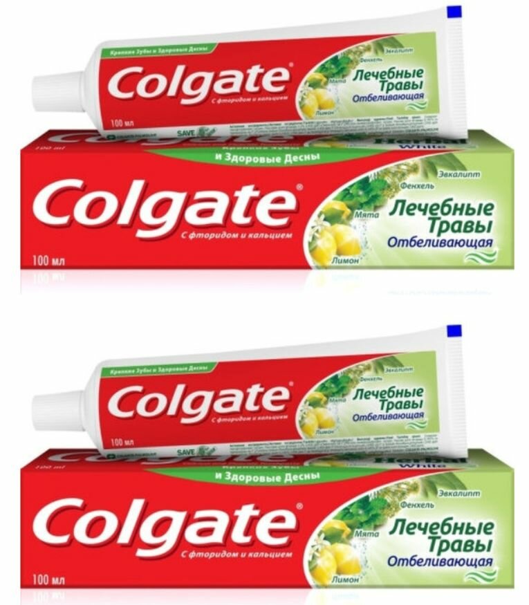 Colgate Зубная паста "Лечебные травы отбеливание.", 100 мл, 2 шт.