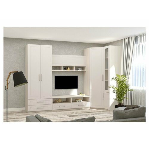 Модульная гостиная Аллегро 9 Модерн набор 3 Эмаль бежевая Бодега белая 56967₽