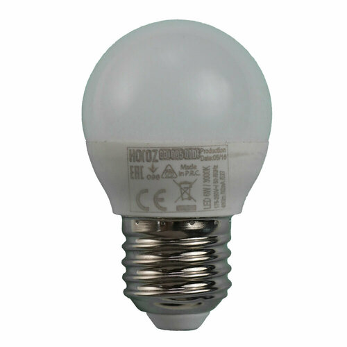 Светодиодная лампа HOROZ ELECTRIC 6 Вт Е14/P теплый свет