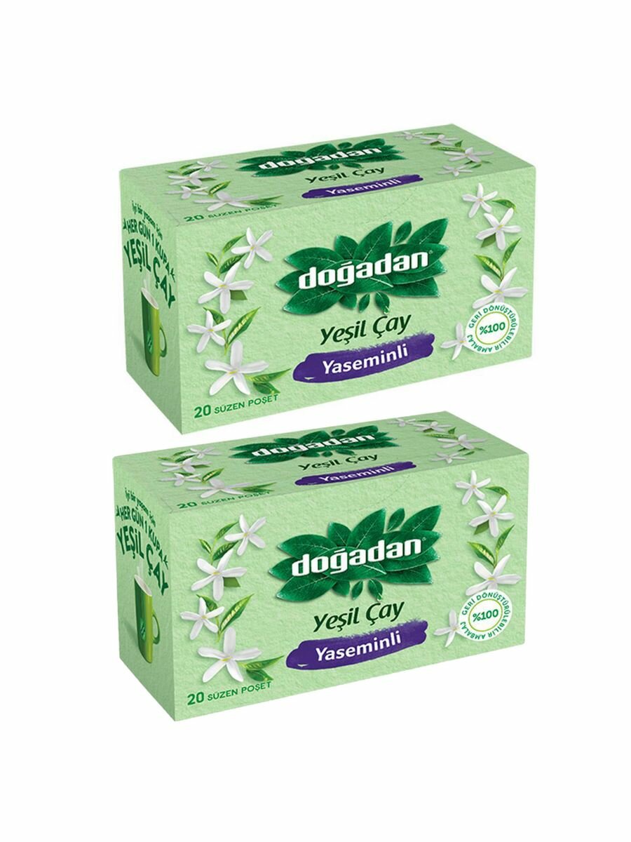 Зелёный чай с Жасмином 20 пакетиков DOGADAN 2 шт