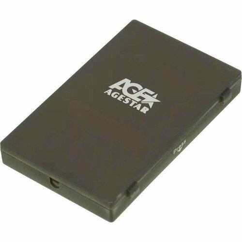 Контейнер для HDD/SSD AgeStar SUBCP1 SATA USB2.0 пластик черный 2.5 внешний корпус для hdd agestar subcp1 white