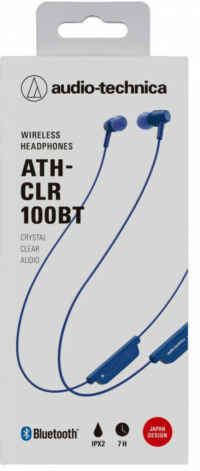 Гарнитура AUDIO-TECHNICA ATH-CLR100BT, Bluetooth, накладные, синий [80000912] - фото №8