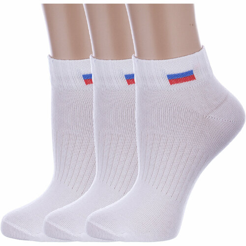 фото Носки альтаир 3 пары, размер 24, белый