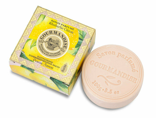 Натуральное мыло с ароматом ревеня и лимона Gourmandise Savon Parfume Rhubarbe Citron