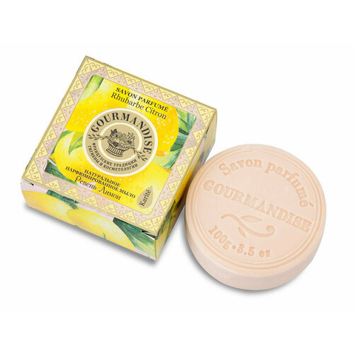 Натуральное мыло с ароматом ревеня и лимона Gourmandise Savon Parfume Rhubarbe Citron