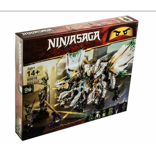 конструктор ninjago красный атака на водном судне ллойда мастера кружитцу зеленого ниндзяго 429 дет Конструктор Ninja Ninjago Ниндзя Золотой робот, набор 571 деталь