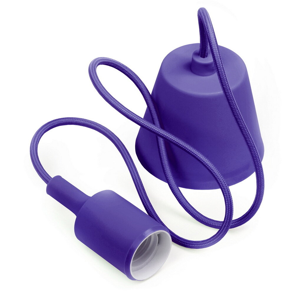 фото Подвес с патроном E27, 1 м, фиолетовый