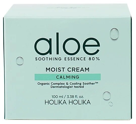 Holika Holika Aloe Soothing Essence 80% Moist Cream Увлажняющий крем для лица, 100 мл