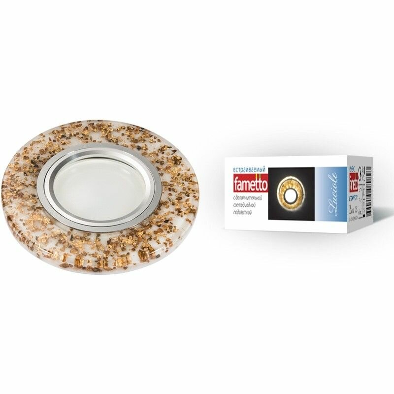 Встраиваемый светильник с LED подсветкой Fametto Luciole DLS-L108 GU5.3 CHROME-WHITE (UL-00000359) - фото №5
