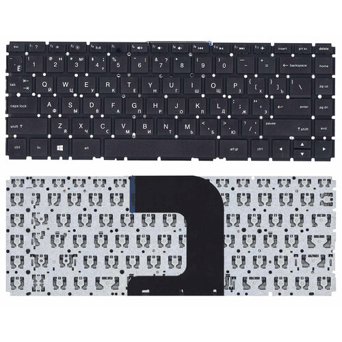 клавиатура для ноутбука hp 17 ac черная топ панель Клавиатура для ноутбука HP Pavilion 14-AC черная