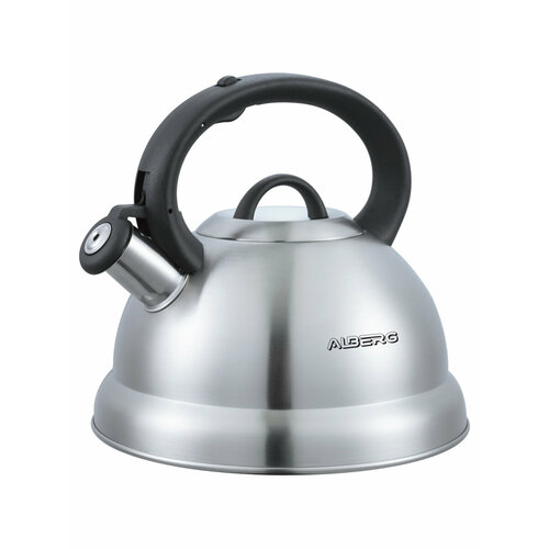 Чайник для плиты со свистком ALBERG AL-3045 3 литра, матовая полировка