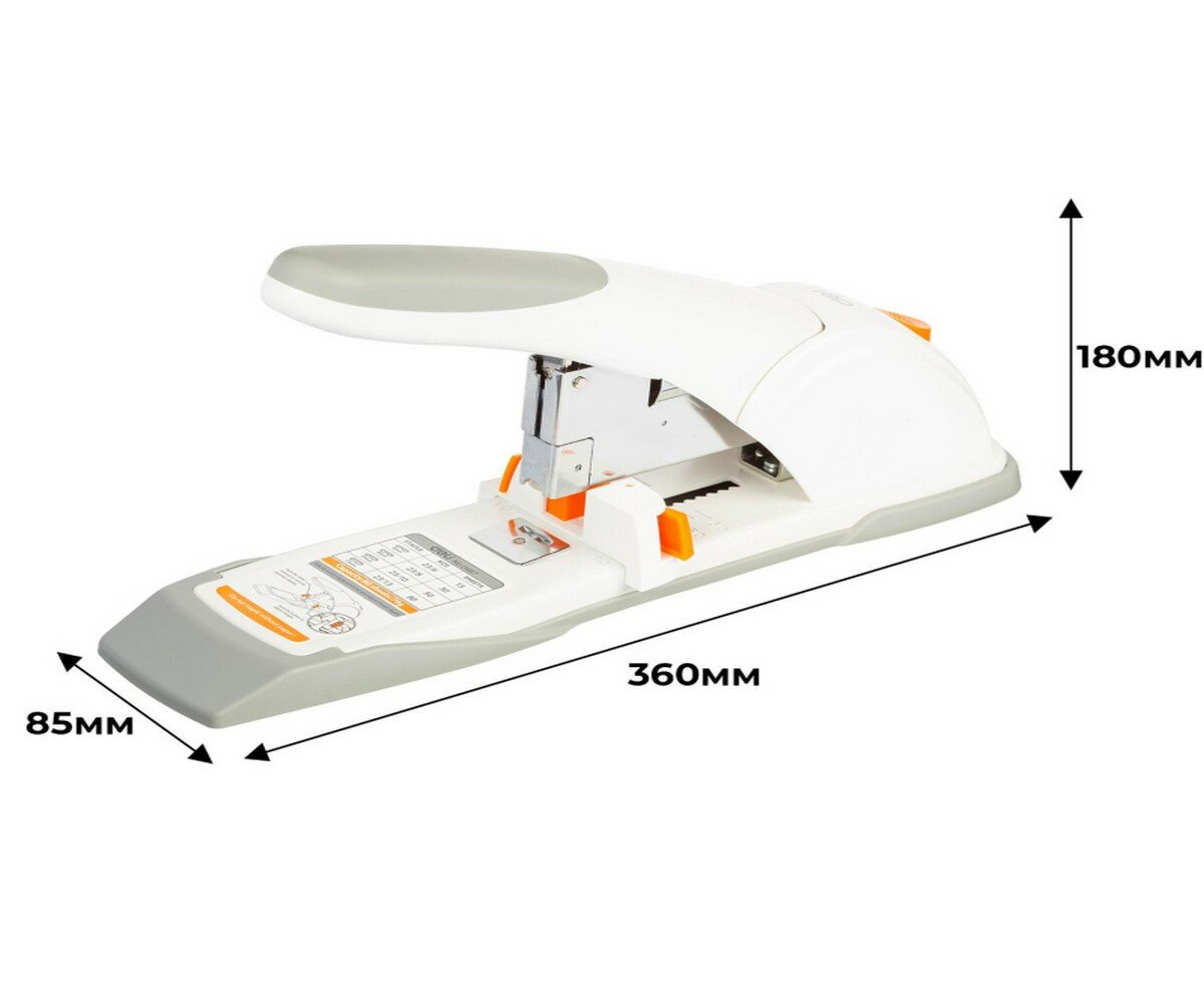 степлер Deli, 23/6 23/8 23/10 23/13, до 80 л, металл, мощный - фото №16