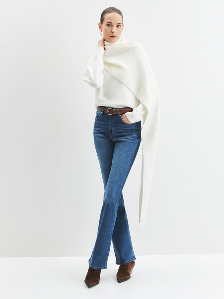 Джинсы клеш Zarina bootcut, размер XS (RU 42)/170, темный индиго
