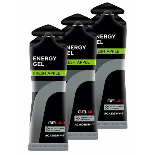 GEL4U, Energy Gel, 3х60мл (Яблоко)