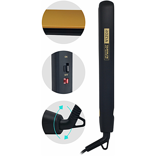 Профессиональная плойка для волос Rozia Выпрямитель для волос Утюжок Щипцы Rozia Уход за волосами Черный 219000₽