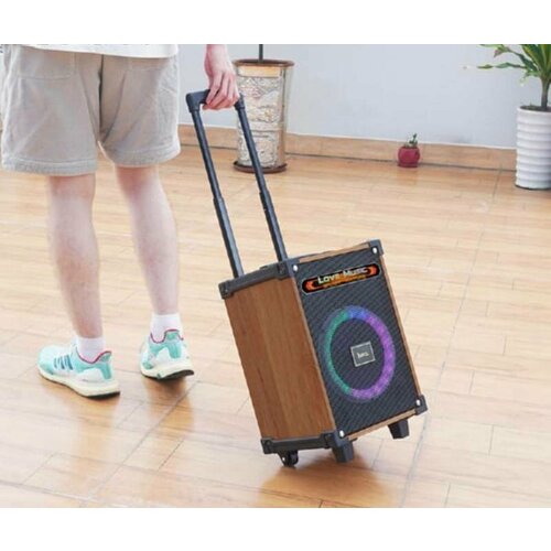 Портативная колонка Hoco колонка на колесиках черногокоричневого цвета 1599000₽