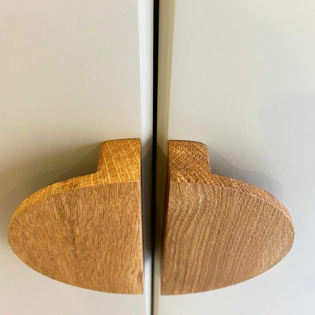 Деревянная ручка для мебели полукруг Circle, дуб, диаметр 150 мм. - фотография № 3