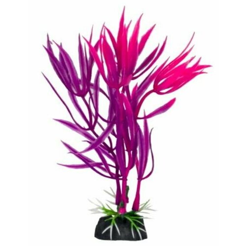 Homefish Растение для аквариума пластиковое Таксодий пурпурный, с грузом, 12 см