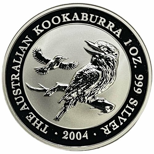 Австралия 1 доллар 2004 г. (Австралийская кукабара) (Proof) silver plated australian funnel web spider 1oz elizabeth ii queen australia souvenirs coin medal collectible coins