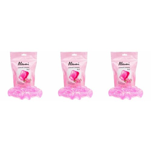ALEUMI Капсулы для стирки 3 в 1, 1 камера 8 г, Sakura, 10 шт в уп, 3 уп